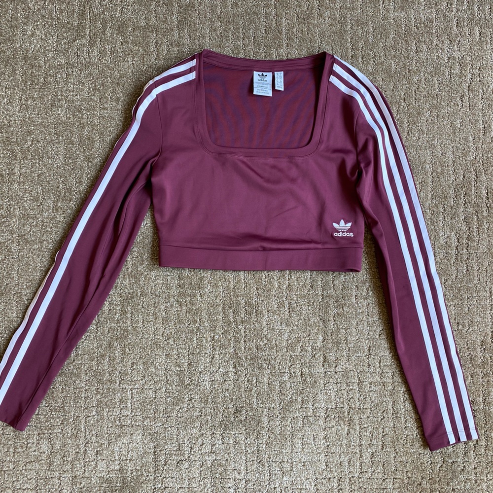 Cropped Long Sleeve Tee Square Neck | Adidas